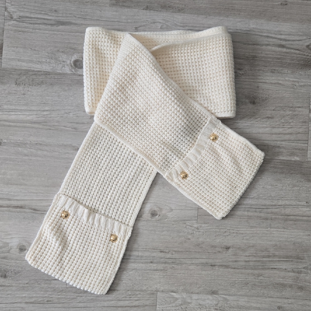 Michael Kors Cream Knit Kids Scarf